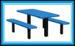 Permanent Mount Perforated Picnic Table